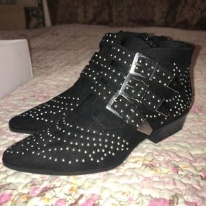 Triple Buckle Studded Booties